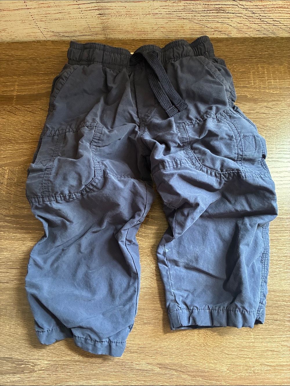 Y2K Oshkosh 2T Kids Elastic-Waist Slate Blue Lined Pants